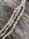 8mm Clear Gold AB Glass Crystal Butterfly Beads