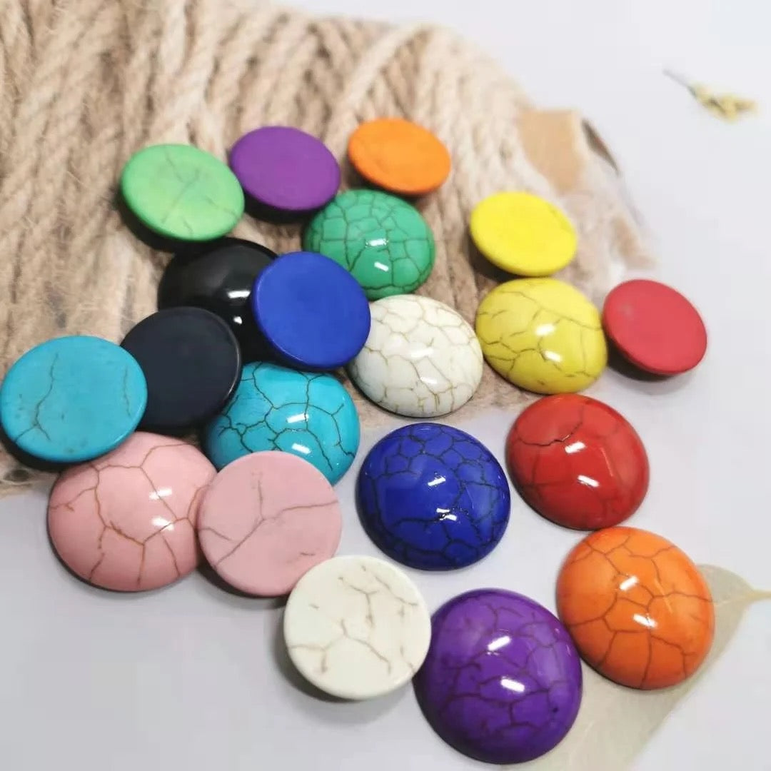 Round Faux Stone Cabochon 20mm or 24mm