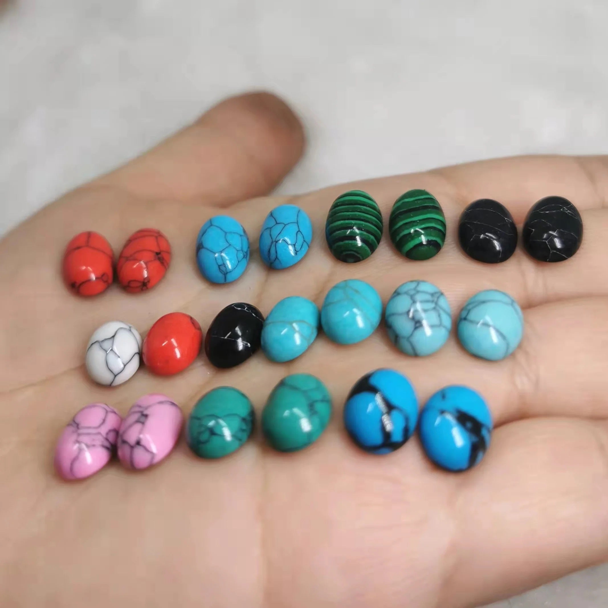 Oval Faux Stone Cabochon 15x20mm