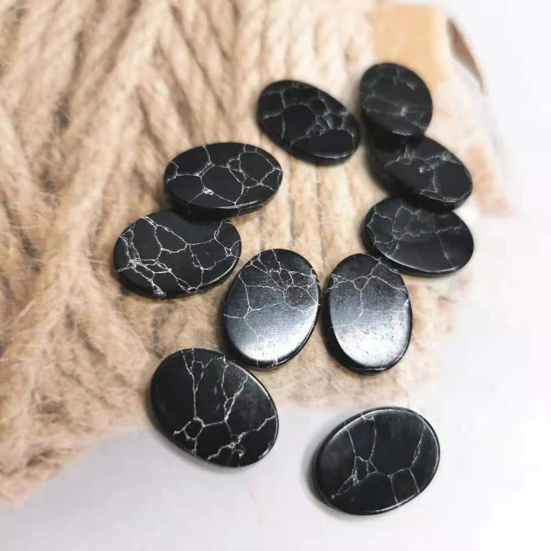 Oval Faux Stone Flat Cabochon 13x18mm
