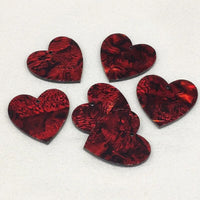 Preorder Red Abalone Heart Centerpieces: 15 Pairs