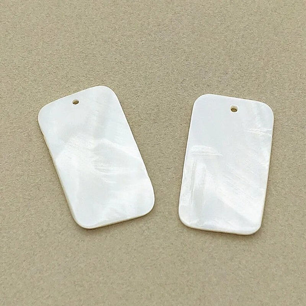 Preorder Rectangle Shell Slabs 30x17mm: 50 Pairs