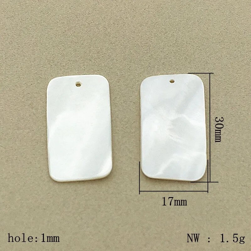 *PREORDER* Rectangle Shell Slabs 30x17mm: 50 Pairs