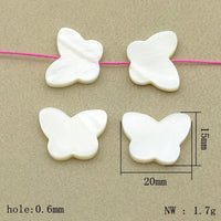Preorder Butterfly Shell Centers 20x15mm: 50 Pairs