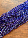 Sapphire Blue AB Rondelle Beads #221: Single Strand or 10 Strand Pack