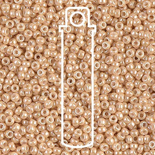 11/0 Miyuki Seed Beads Tube Apprx 8.5gm: Round Dk Beige Ceylon