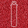11/0 Miyuki Seed Beads Tube Apprx 8.5gm: Round Opaque Red Luster