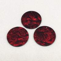 Red Large 35mm Abalone Circles