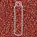 11/0 Miyuki Seed Beads Tube Apprx 8.5gm: Round Duracoat S/L Persimmon