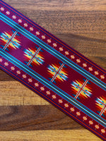 Plum Native Print Ribbon