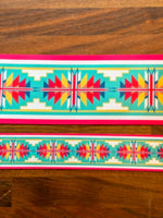 Hot Pink & Turquoise Native Print Ribbon