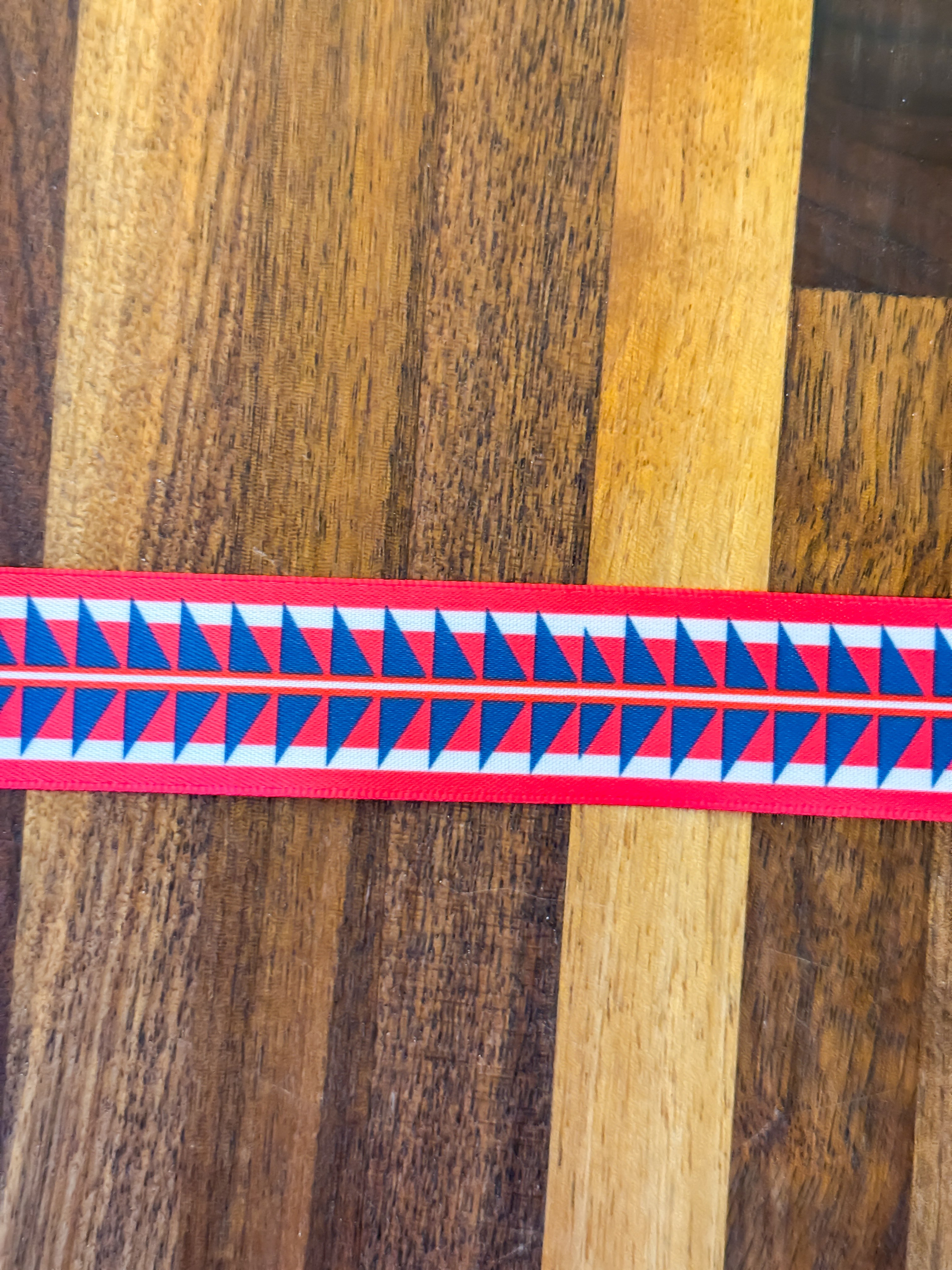 Hot Pink & Teal Native Print Ribbon