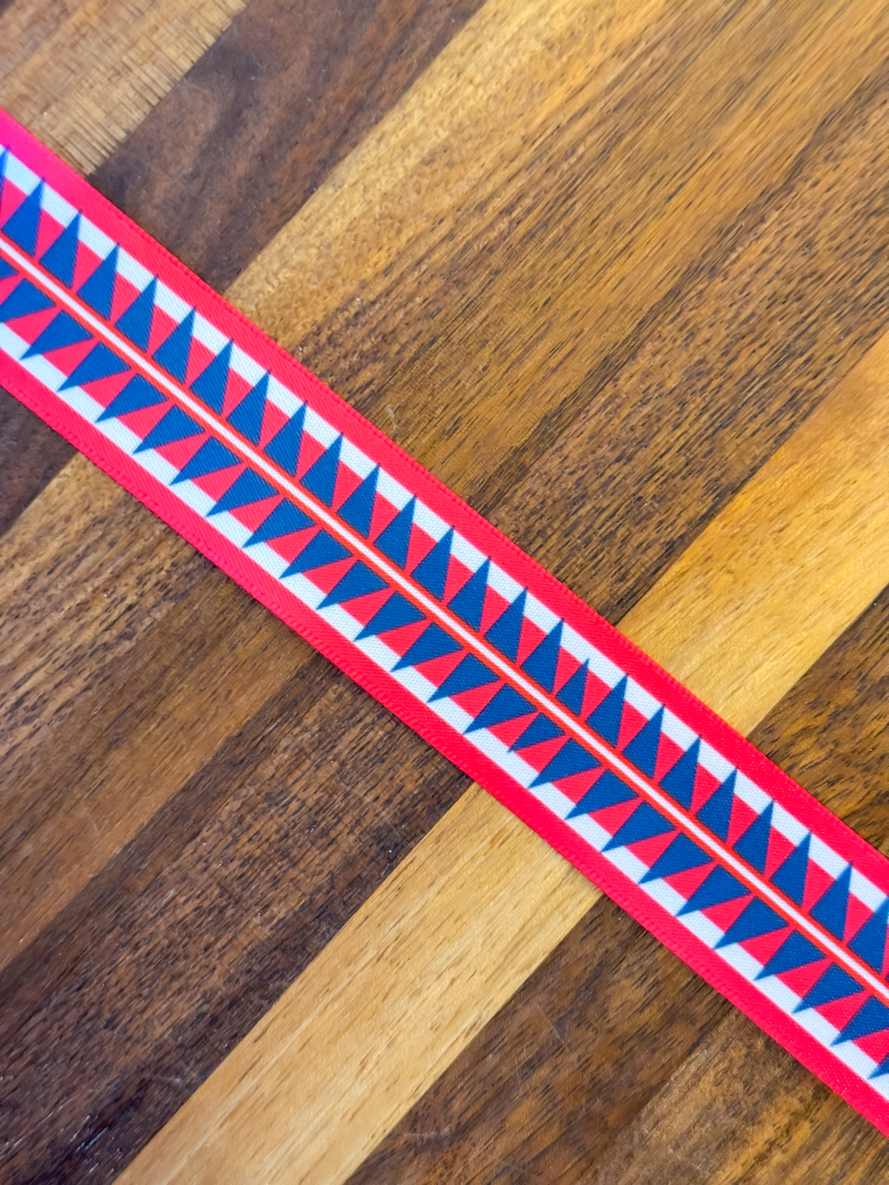 Hot Pink & Teal Native Print Ribbon