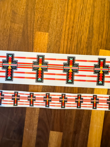 White Cross Native Print Ribbon – Ella & Co. Wholesale