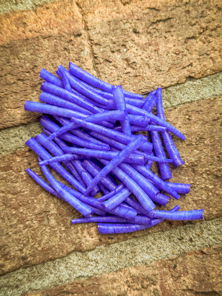*READ DESCRIPTION* Unsealed Blue Purple Dyed Dentalium 1oz