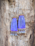 Handmade Dyed Dentalium Earrings