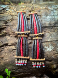 Handmade Dyed Dentalium Earrings