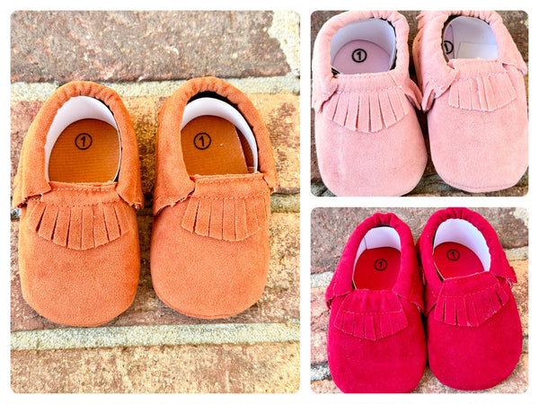 Suede Style Baby Moccasins