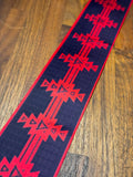 Midnight Blue & Red Native Print Ribbon