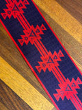 Midnight Blue & Red Native Print Ribbon