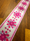 White & Pink Native Print Ribbon