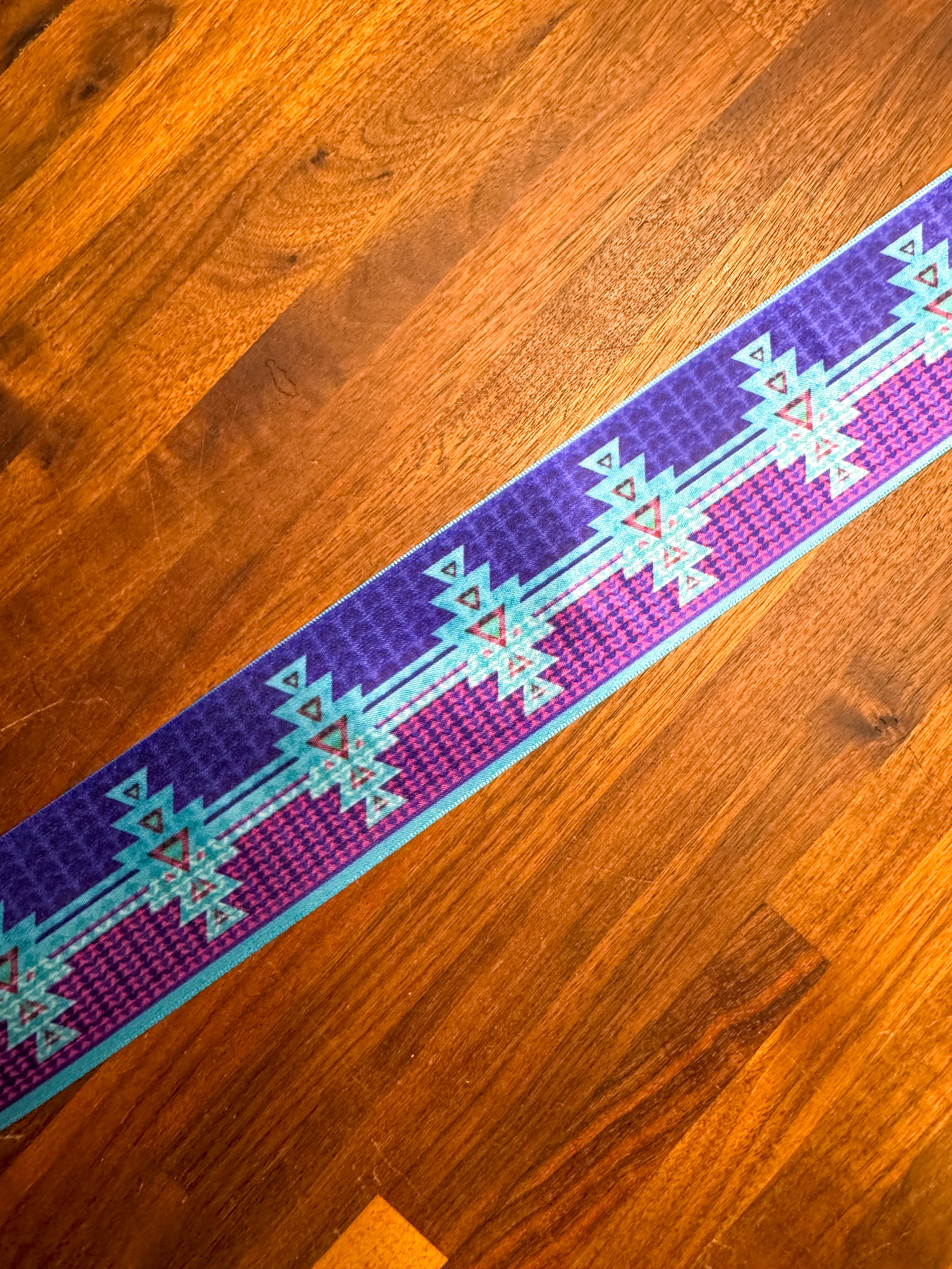 Blue & Magenta Native Print Ribbon
