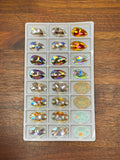 Assorted Glass Crystal Teardrop Set: 12 Pairs