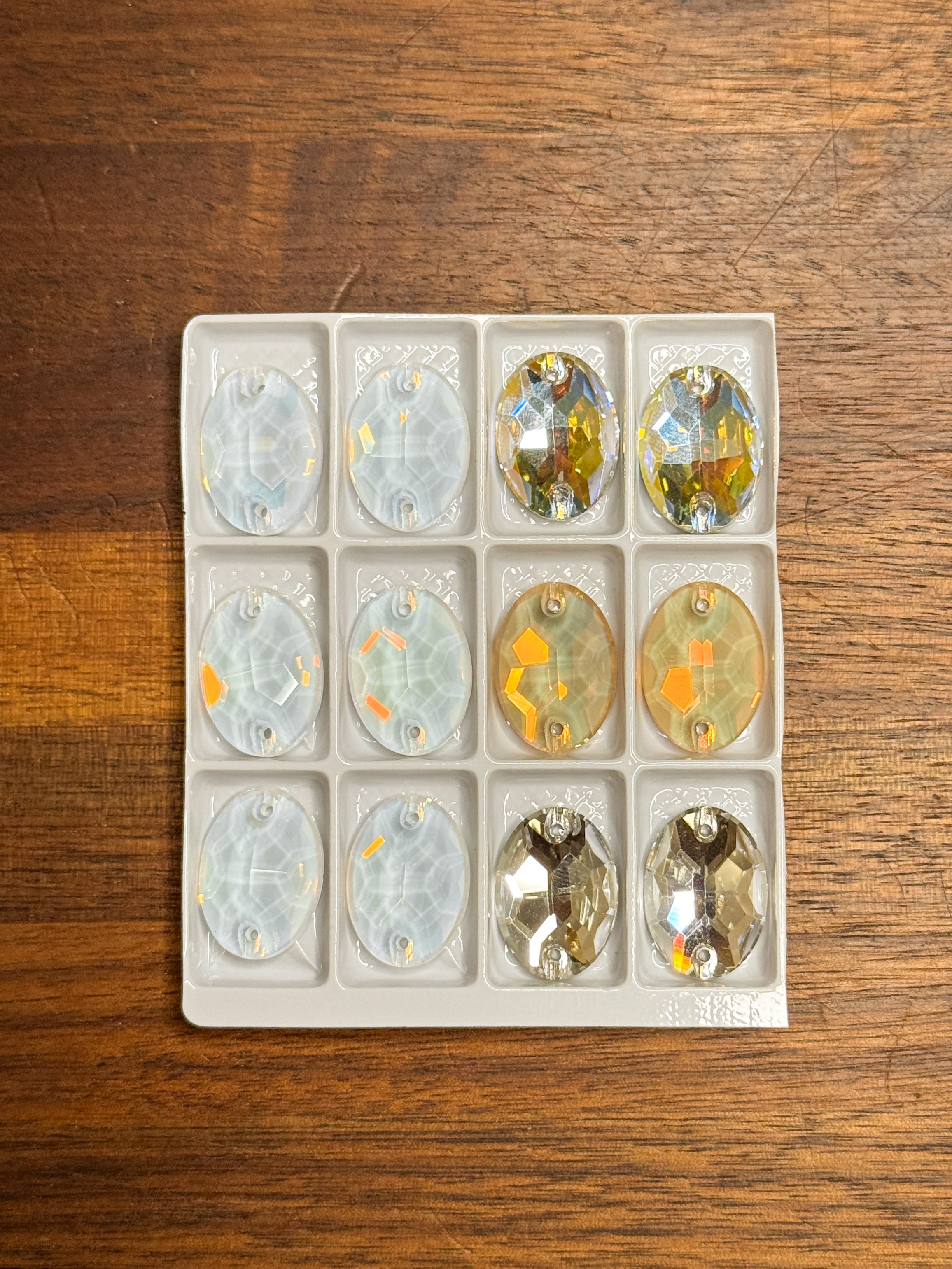 Assorted Glass Crystal Teardrop Set: 6 Pairs