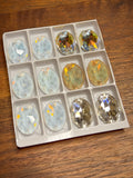 Assorted Glass Crystal Teardrop Set: 6 Pairs