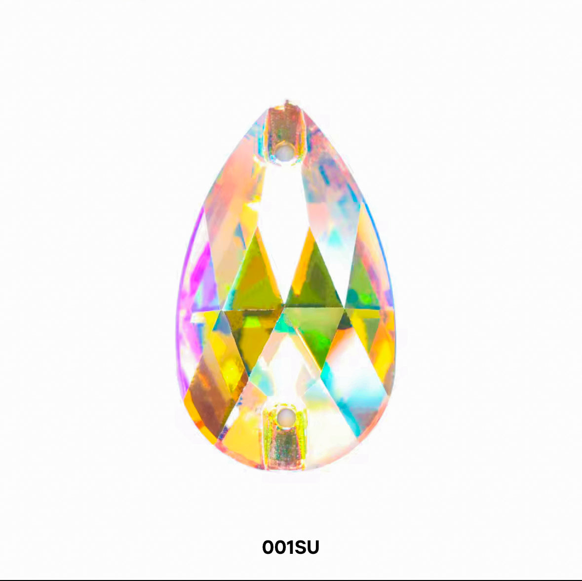 Crystal Sun Glass Crystal Teardrop 11x18mm: Sold Per Pair, Half Tray, or Tray