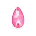 Fuchsia Mocha Glass Crystal Teardrop 11x18mm: Sold Per Pair, Half Tray, or Tray