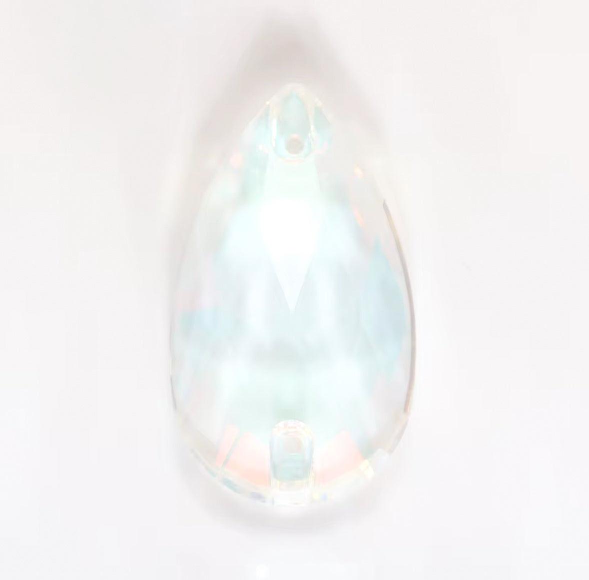 White Mocha Glass Crystal Teardrop 11x18mm: Sold Per Pair, Half Tray, or Tray