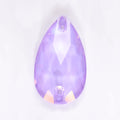 Light Amethyst Mocha Glass Crystal Teardrop 11x18mm: Sold Per Pair, Half Tray, or Tray