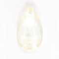 White Cream Mocha Glass Crystal Teardrop 11x18mm: Sold Per Pair, Half Tray, or Tray