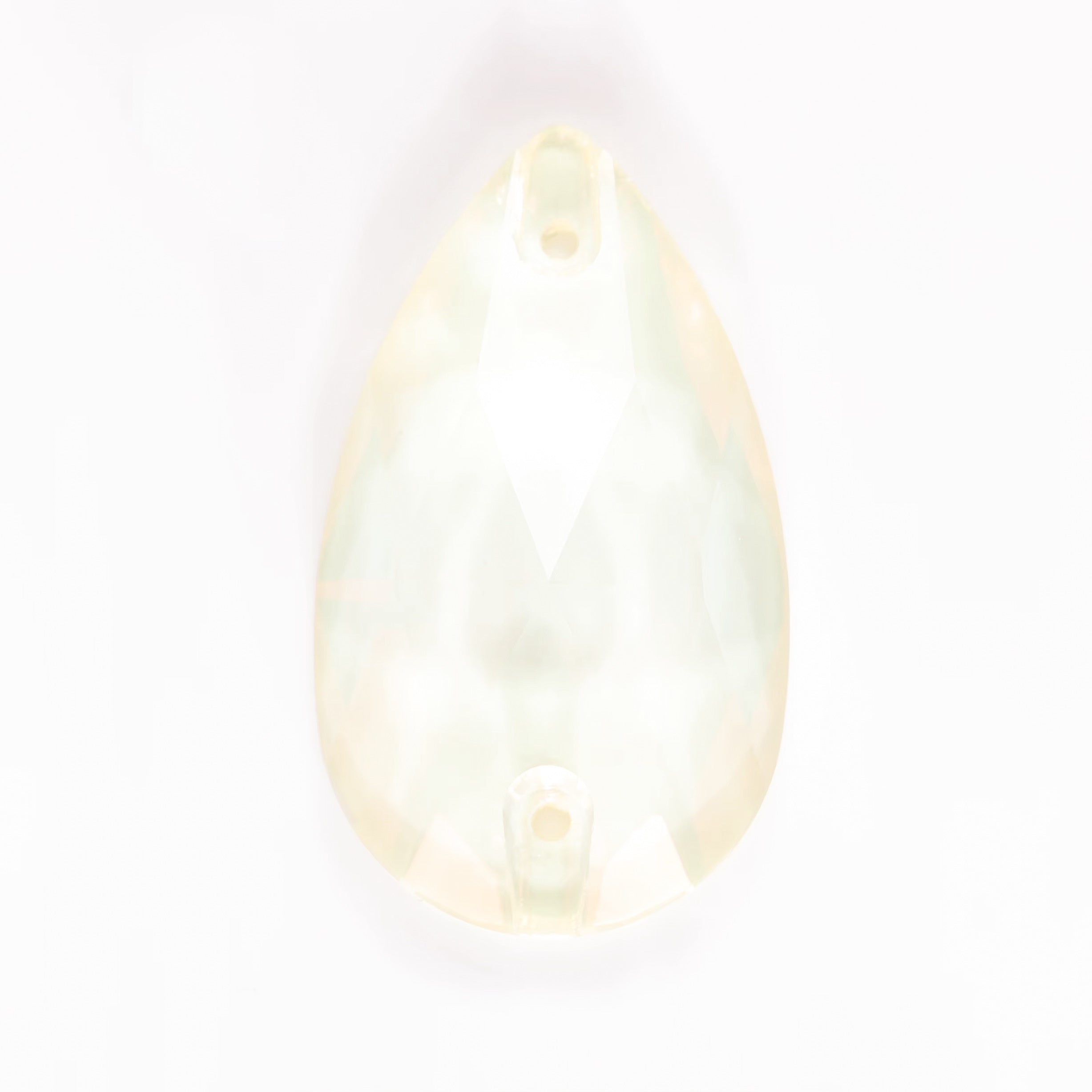 White Cream Mocha Glass Crystal Teardrop 11x18mm: Sold Per Pair, Half Tray, or Tray