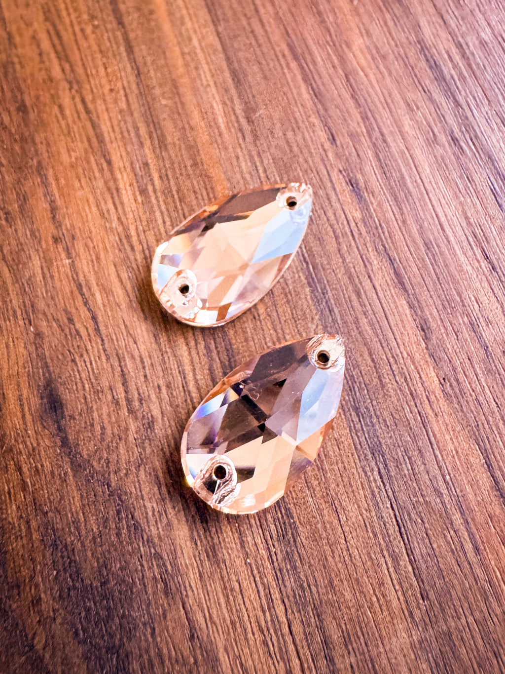Paparadscha Glass Crystal Teardrop: 11x18mm