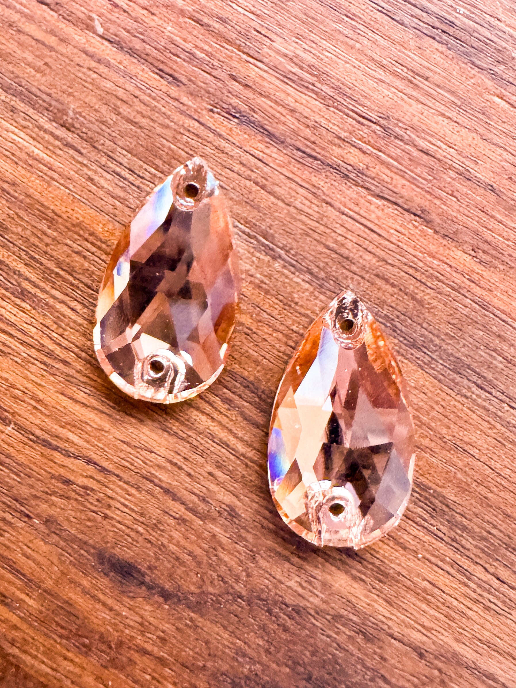 Paparadscha Glass Crystal Teardrop: 11x18mm