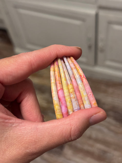 *READ DESCRIPTION* Unsealed Strawberry Lemonade Dyed Dentalium 1oz