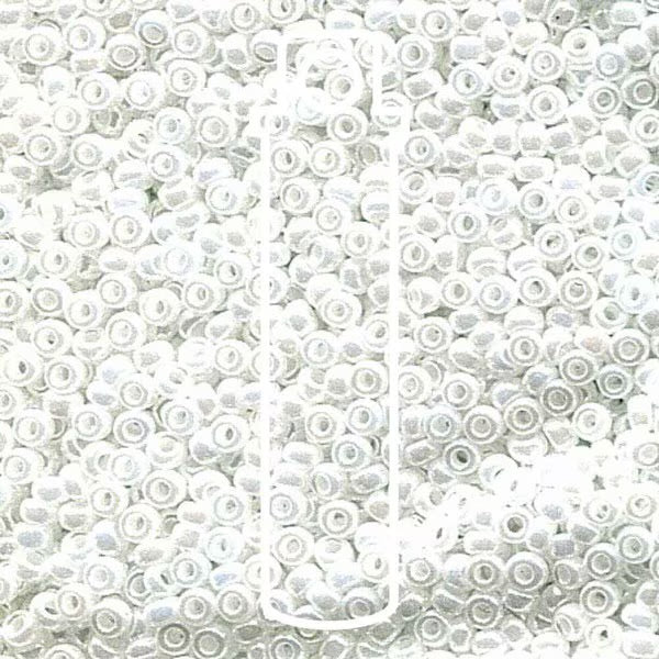11/0 Miyuki Seed Beads Tube Apprx 8.5gm: White Pearl Ceylon