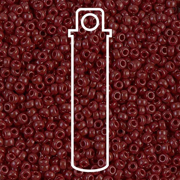 11/0 Miyuki Seed Beads Tube Apprx 8.5gm: Opaque Chocolate Brown