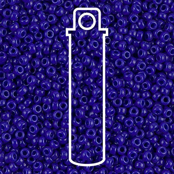 11/0 Miyuki Seed Beads Tube Apprx 8.5gm: Round Opaque Cobalt