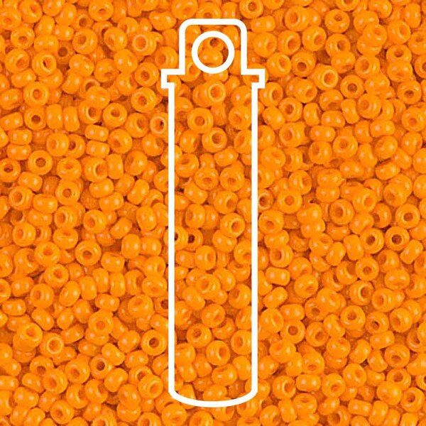 11/0 Miyuki Seed Beads Tube Apprx 8.5gm: Opaque Light Orange