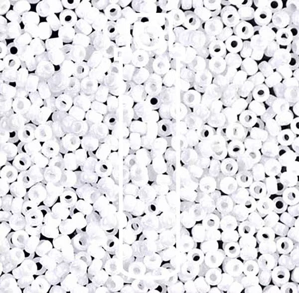 11/0 Miyuki Seed Beads Tube Apprx 8.5gm: Round Opaque White