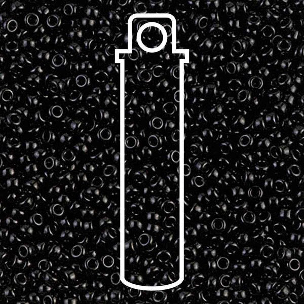 11/0 Miyuki Seed Beads Tube Apprx 8.5gm: Black