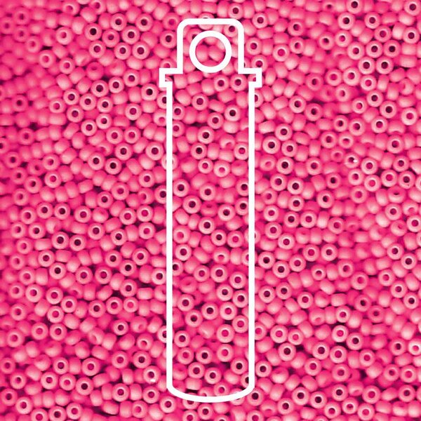 11/0 Miyuki Seed Beads Tube Apprx 8.5gm: Special Dyed Bright Pink