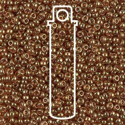 11/0 Miyuki Seed Beads Tube Apprx 8.5gm: Topaz Gold Luster