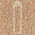 11/0 Miyuki Seed Beads Tube Apprx 8.5gm: Round 24KT Gold Lined Opal Glass