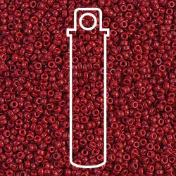 11/0 Miyuki Seed Beads Tube Apprx 8.5gm: Dyed Opaque Maroon