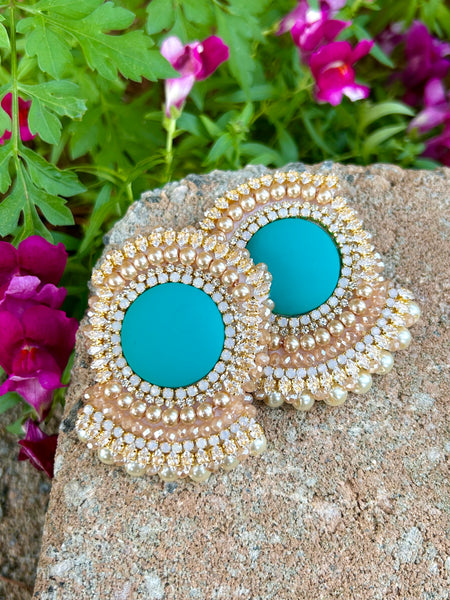 Matte Turquoise Earrings