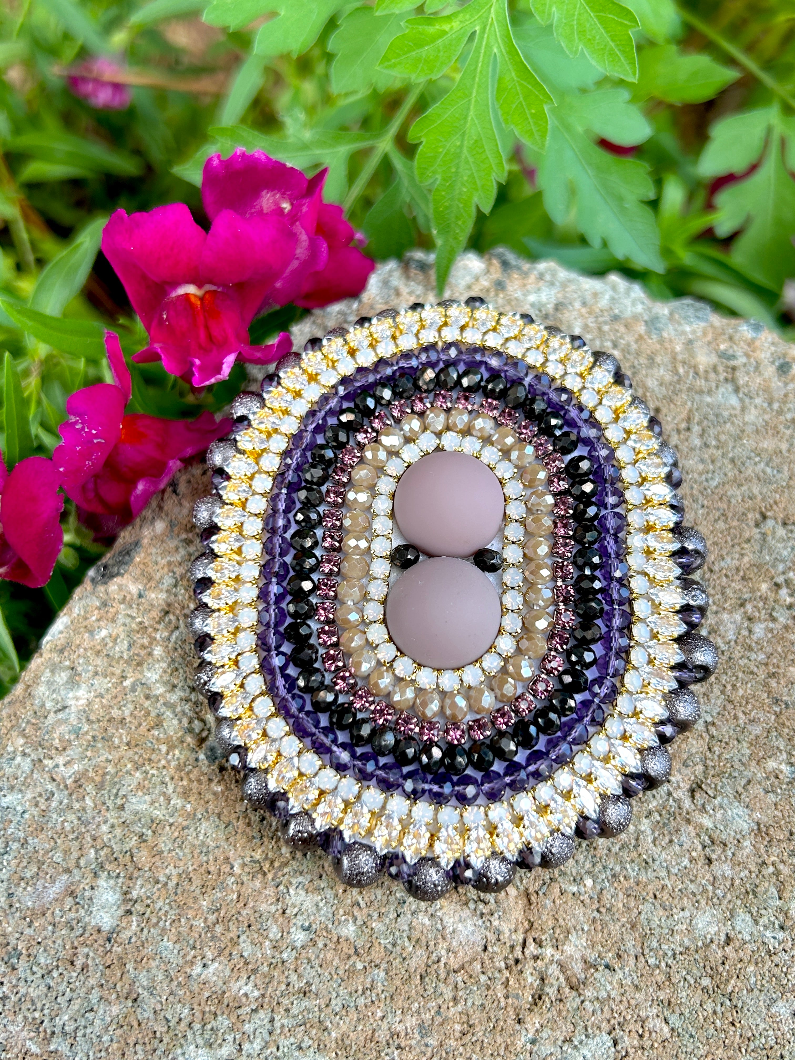 Extra Large Purple Phone Grip or Badge Reel